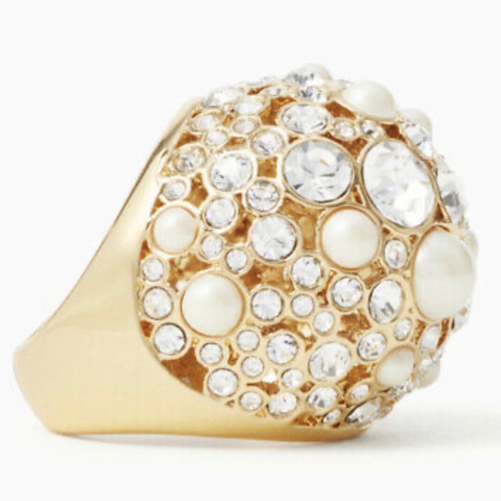 KATE SPADE Pick A Pearl Cocktail Statement Ring